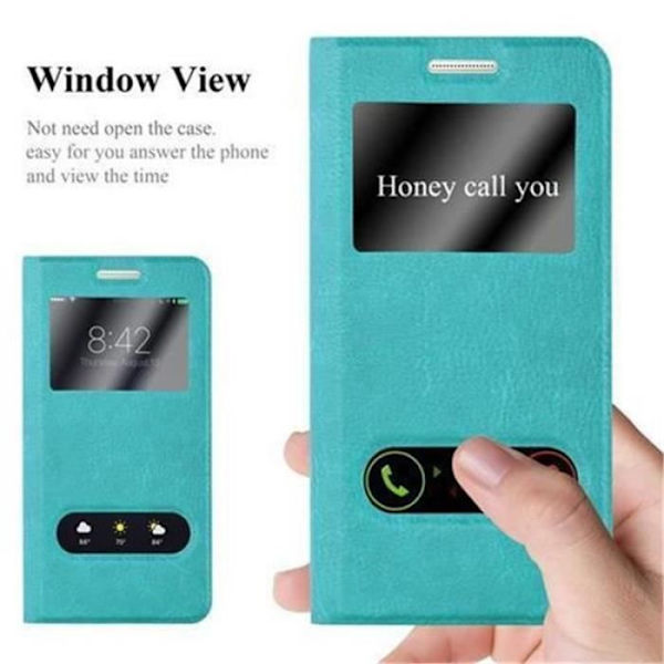 Samsung Galaxy A3 2015 (5) Fodral i MINT TURQUOISE från Cadorabo (Design VIEW) Helt skyddsfodral med flipflik,