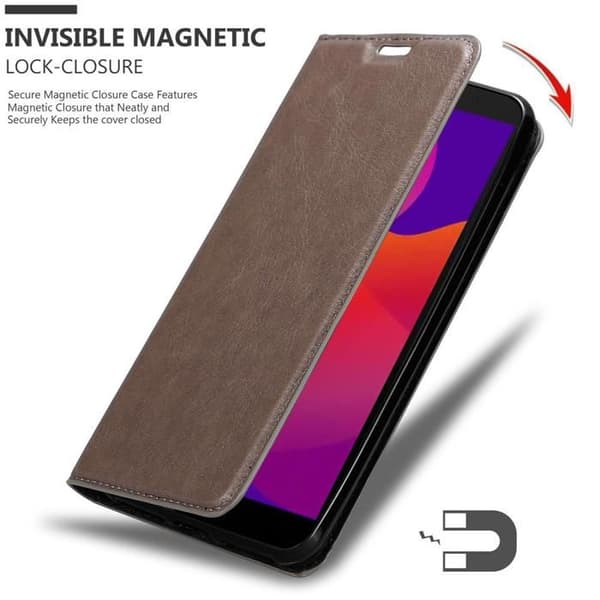 Fodral för Honor 9S / Huawei Y5P i MÖRK BRUN brun