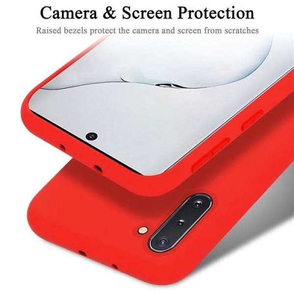 Telefonfodral - CADORABO - Samsung Galaxy NOTE 10 - Silikon TPU - Röd - Optimalt skydd Röd