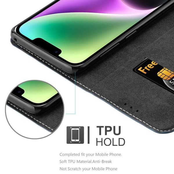 Skal för iPhone 14 PLUS Fodral i BLÅ BRUN Skyddsetui Blå