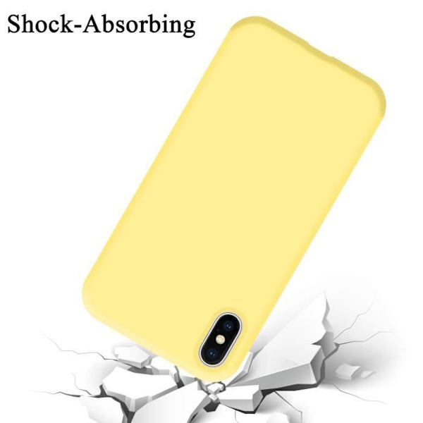 Coque - CADORABO - iPhone X / XS - Silikon TPU - Gul - Stötsäker skydd Gul