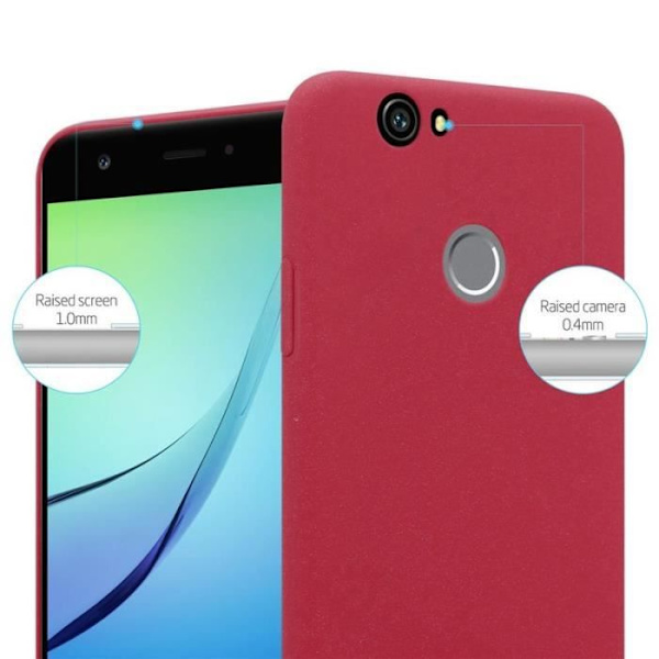 Coque - CADORABO - Huawei Nova - Hårdförsvar - Matt Design - Röd Färg Röd
