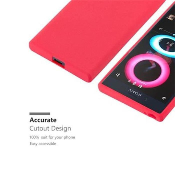 Sony Xperia X Compact Fodral i RED FROST by Cadorabo (FROST Design) Ultratunt mjukt silikongel TPU-fodral med antichock