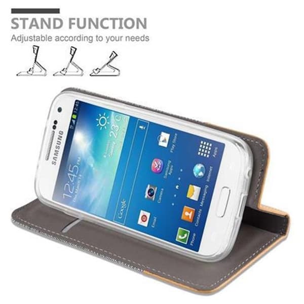 Skyddsfodral för Samsung Galaxy S4 MINI i LJUST GRÅ BRUN Etui Case Stötskydd Grå