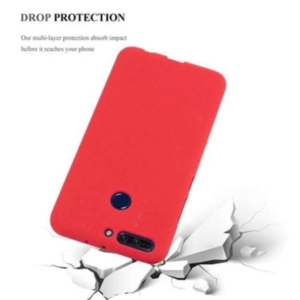 Honor 8 PRO Fodral i RED FROST av Cadorabo (FROST Design) Ultratunnt mjukt silikongel TPU-fodral med Anti-Shock – Fodral