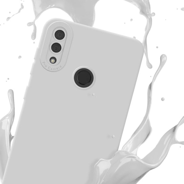 Skyddshölje för Huawei Y7 2019 / Y7 PRIME 2019 i FLUID VITT Etui Fodral i flexibelt TPU-silikon Skydd Vit
