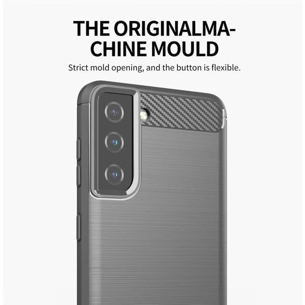 Skyddsfodral för Samsung Galaxy S21 PLUS BORSTAD GRÅ Kolfiberdesign Grå