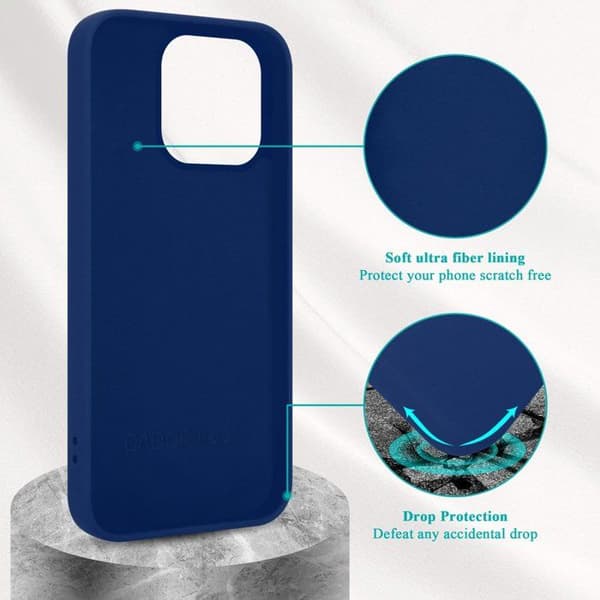Skal för iPhone 14 PRO MAX Stötabsorberande i LIQUID BLUE Blå