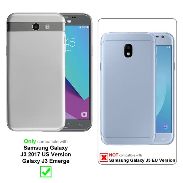 Skyddsfodral för Samsung Galaxy J3 2017 US Version MÖRKBLOMMA Stötsäker Silikon Blå
