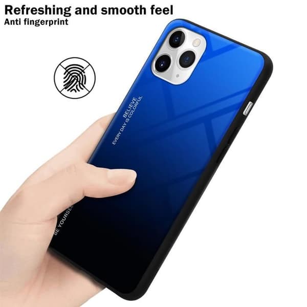 iPhone 11 PRO-fodral i BLÅ - SVART Stötsäker Bicolor design Svart