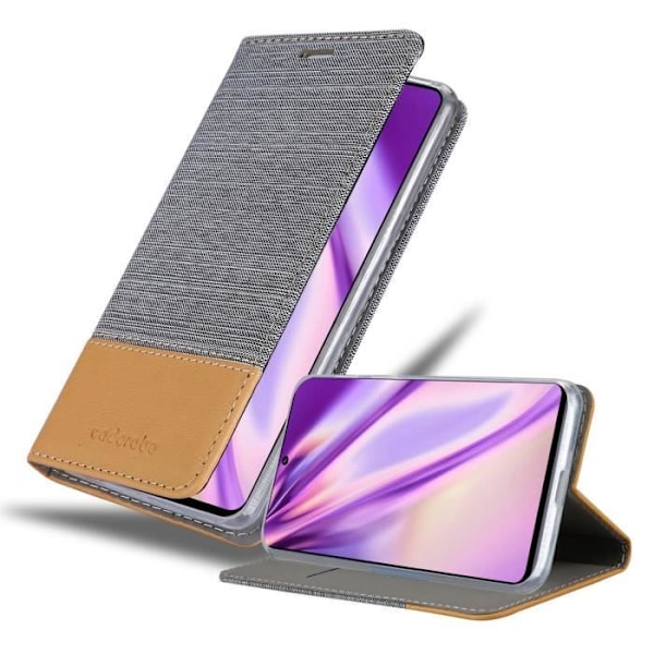 Etui för Samsung Galaxy M51 - CADORABO - Ljusgrå Brun - Syntetiskt läder - Magnetisk stängning - Ställfunktion LJUSGRÅ BRUN