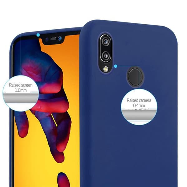 Skyddsfodral för Huawei P20 LITE 2018 / NOVA 3E MÖRKBLEU Stötsäker Silikon Blå
