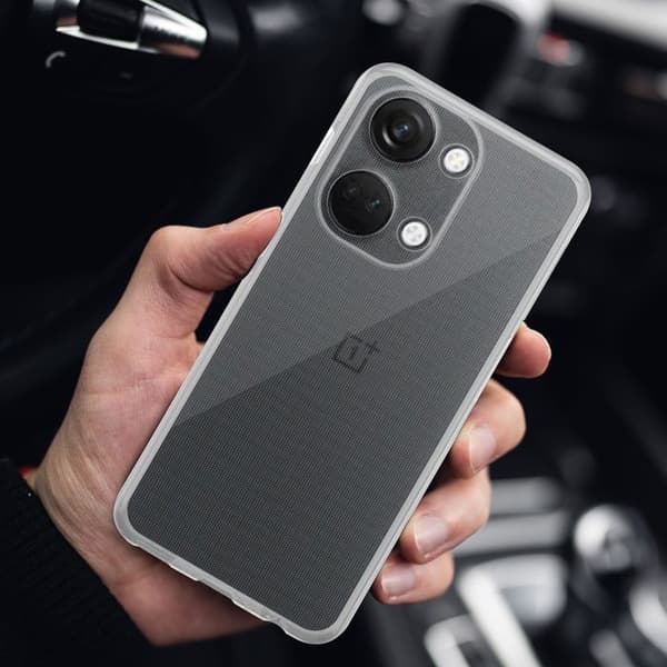 Transparent stötsäker silikonfodral för OnePlus Nord 3 5G Vit
