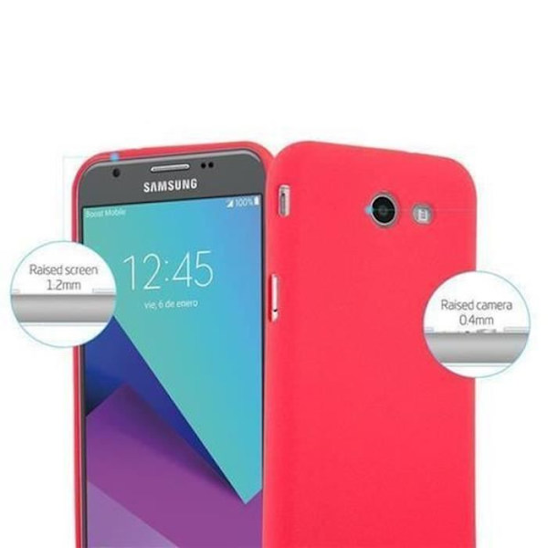 Samsung Galaxy J5 2017 (7) US Version Fodral i RED FROST av Cadorabo (FROST Design) Ultratunt mjukt silikongel TPU-fodral