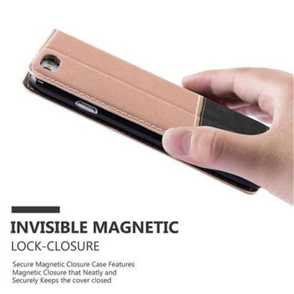 Apple iPhone 6 Fodral - iPhone 6S i SVART ROSA från Cadorabo (LÄDER-LÄDER COMBI Design) Komplett skyddsfodral med