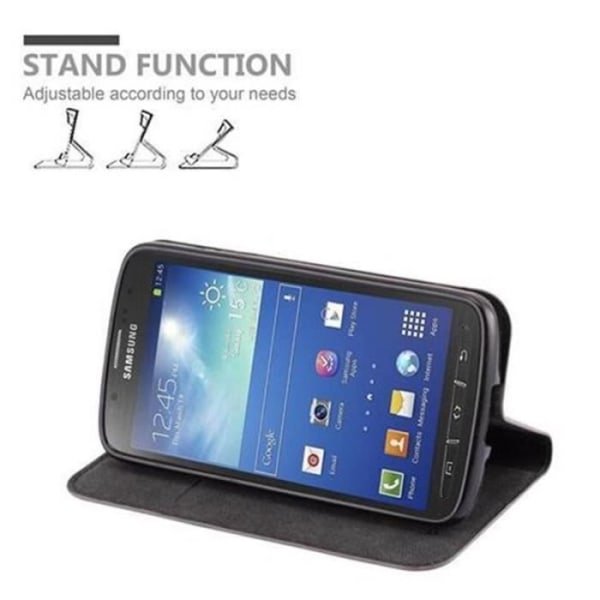 Samsung Galaxy S4 ACTIVE Fodral i KAFFEBRUN från Cadorabo (INVISIBLE MAGNETIC CLOSURE Design) Helt skyddsfodral med