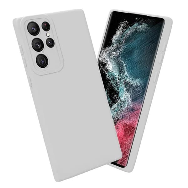 Skyddsfodral för Samsung Galaxy S22 ULTRA i FLUID VIT Stötsäker Vit