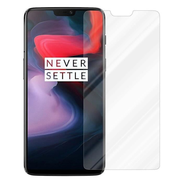 Härdat glas skyddsfilm för OnePlus 6 telefonskärm - CADORABO - TRANSP - Reptålig TRANS