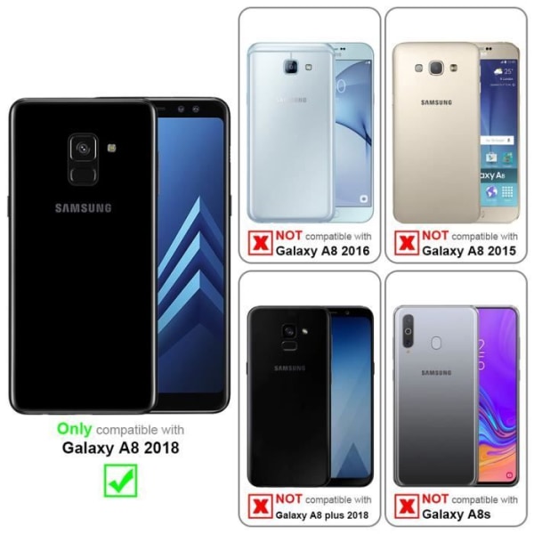 Cadorabo Fodral för Samsung Galaxy A8 2018 i BLOMMAGRÅT Skalskydd Blommor