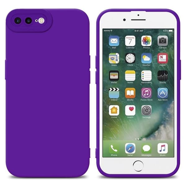 Skyddsfodral för iPhone 7 PLUS / 7S PLUS / 8 PLUS i MÖRKLILA FLUID Antichock Violett