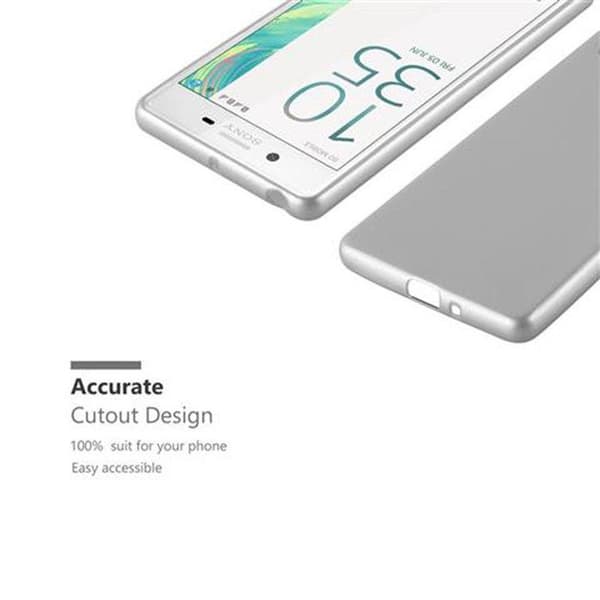 Skyddsfodral för Sony Xperia X Skyddsfodral i MATTE DESIGN i METALLIC SILVER Grå
