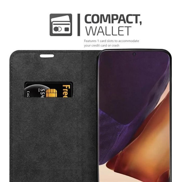 Telefonfodral - CADORABO - Samsung Galaxy NOTE 20 ULTRA - Mörk Natt - Silikon TPU - Magnetstängning Midnattssvart