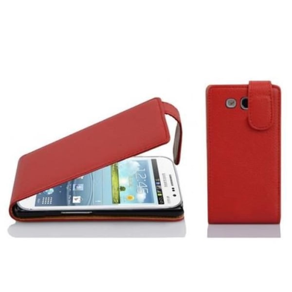 Cadorabo Fodral Samsung Galaxy WIN DESIGN FLIP Style Fodral Fodral Fodral konstläder Struktur KÖRSBÄRSRÖD