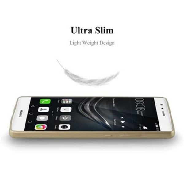 Huawei P9 Fodral METALLIC GULD Cadorabo METALLIC MATT DESIGN Fodral TPU Silikonskydd Fodral Skydd Ultra Slim Bumper