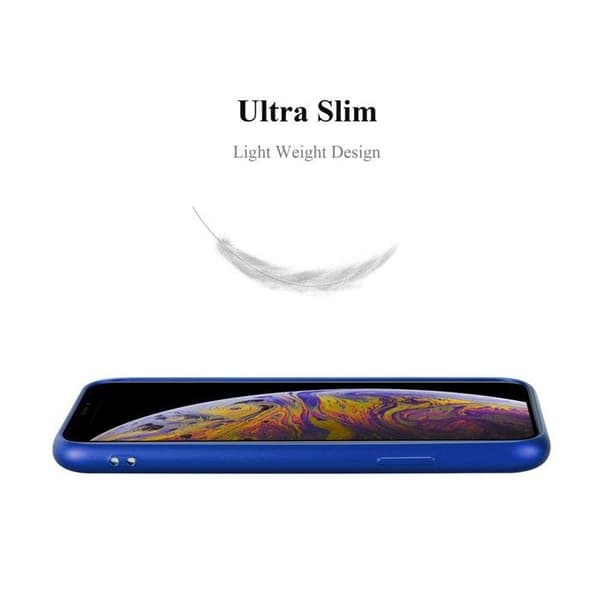 iPhone XS MAX-fodral Skyddsfodral i MATTE METALLBLÅ Design Blå