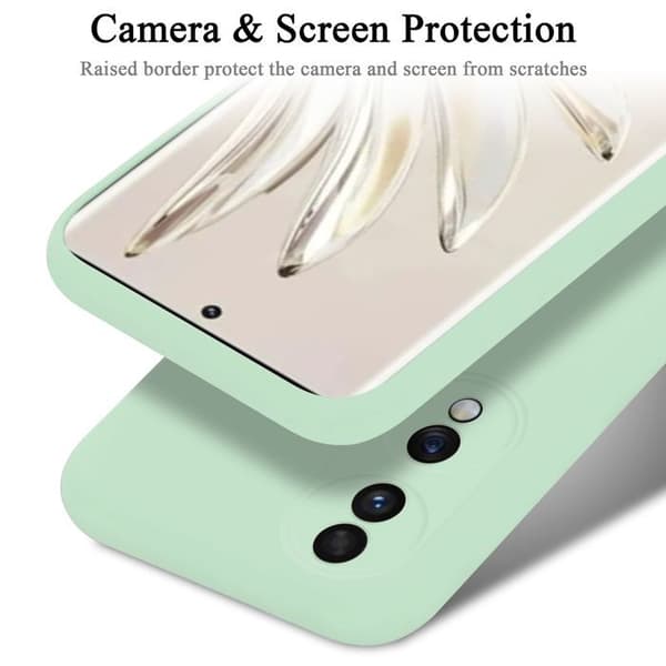 Skyddande stötsäker skal för Honor 70 i LIQUID LIGHT GREEN Grön