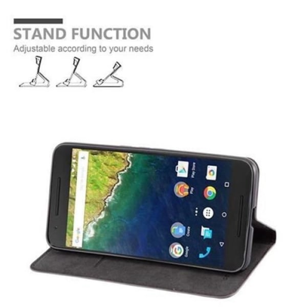 Huawei NEXUS 6P-fodral i KAFFEBRUNT från Cadorabo (INVISIBLE MAGNETIC CLOSURE Design) Helt skyddsfodral med flipflik