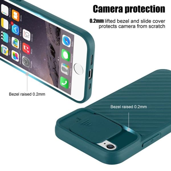 Skal för iPhone 6 PLUS / 6S PLUS i Grön Matt med Skydd för kamera Grön