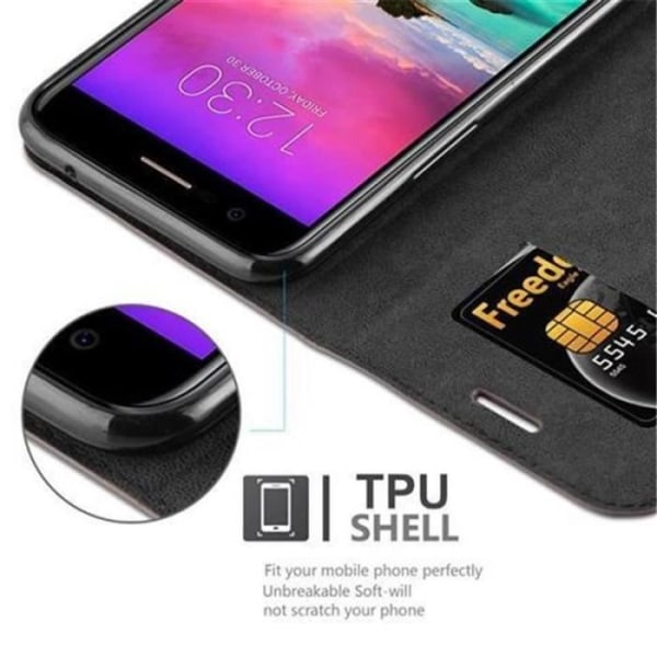 LG K10 2017 Fodral i KAFFEBRUN från Cadorabo (INVISIBLE MAGNETIC CLOSURE Design) Helt skyddande fodral med flip flik