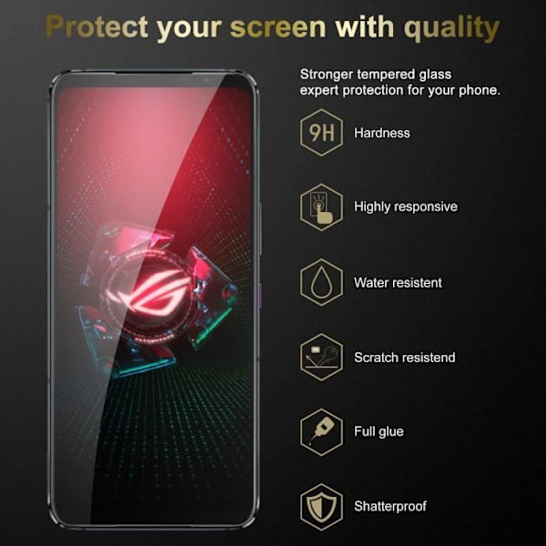 Skärmhärdat glas för Asus ROG Phone 5 HÖG TRANSPARENT skyddsfilm härdat härdat glas Transparent