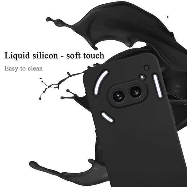 Skyddsfodral för Nothing Phone 2a Stötskydd i LIQUID BLACK Svart