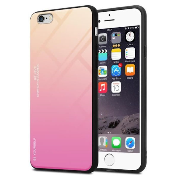 Fodral för Apple iPhone 6 / 6S Skal i GUL - ROSA Fodral Skyddsskydd tvåfärgad TPU Gul, Rosa