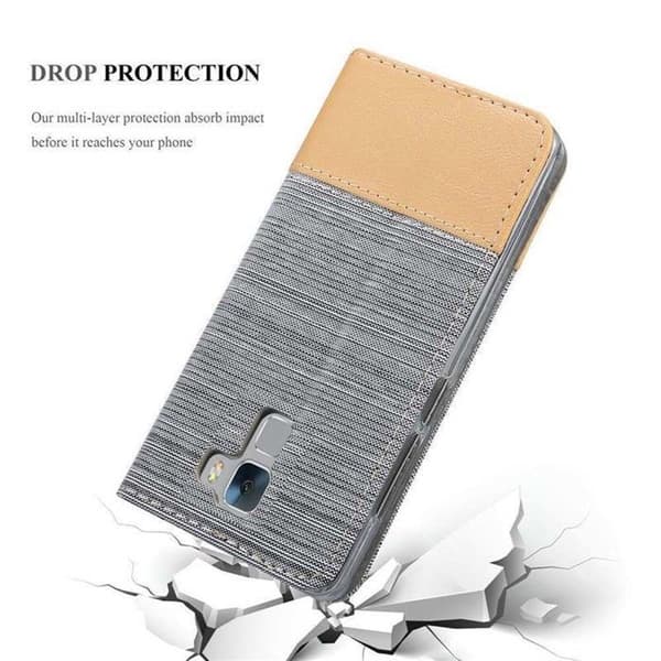 Skal för Honor 7 i LJUST GRÅ BRUN Fodral Skydd antichock Grå