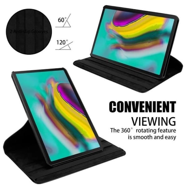 Cadorabo skal till Samsung Galaxy Tab S5e (10,5" Zoll) SM-T725N i svart - UTAN automatisk väckning