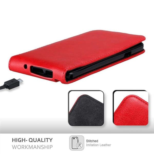 Etui för Samsung Galaxy NOTE 3 Flip-fodral i ÄPPLE RÖD Skyddsfodral Röd