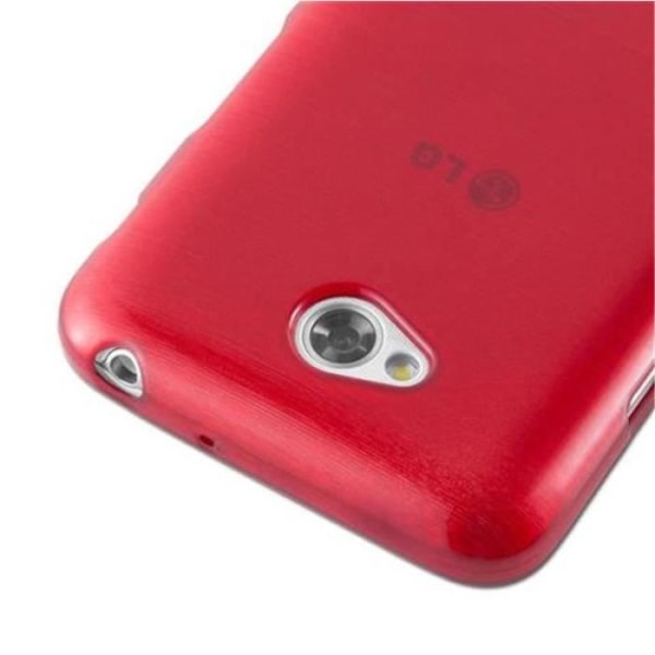 LG L70 (1.SIM) Fodral i CHERRY RED av Cadorabo (BORSTAD METALL DESIGN) Ultratunt mjukt silikongel TPU-fodral med