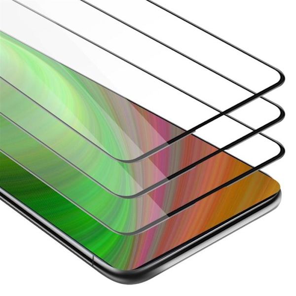 3x Härdat glas skärmskydd för Xiaomi Mi 9T / Mi 9T PRO / RedMi K20 / RedMi K20 PRO Transparent skyddsfilm med svart. Svart