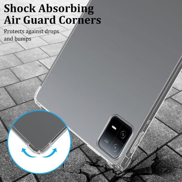 Transparent stötsäker silikonfodral för Xiaomi Pad 6 Pro Vit