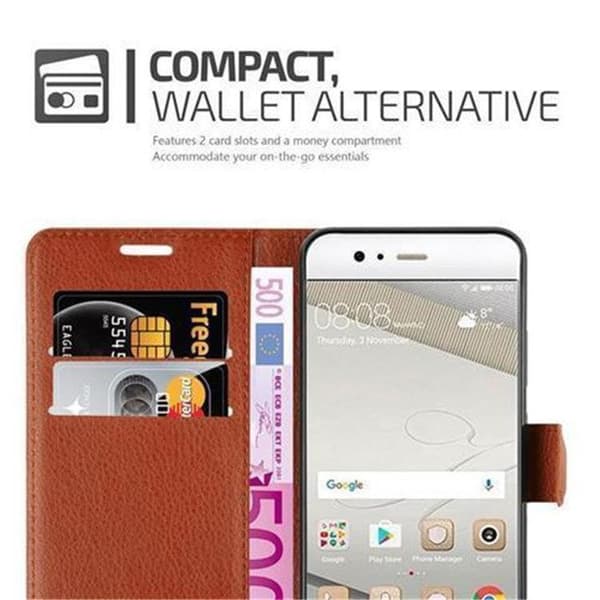 Etui för Huawei P10 i NÖTBRUN brun
