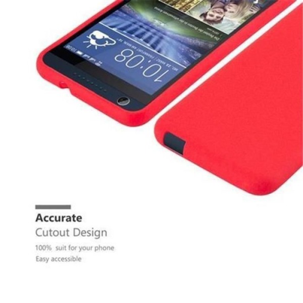 HTC Desire 626G Fodral i RED FROST av Cadorabo (FROST Design) Ultratunt mjukt silikongel TPU-fodral med anti-chock –