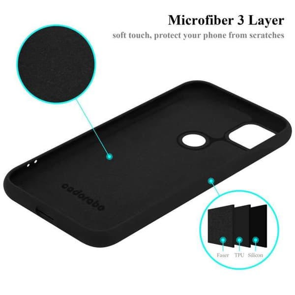 Skyddsfodral för Google PIXEL 4A 5G Stötabsorberande i LIQUID BLACK Svart