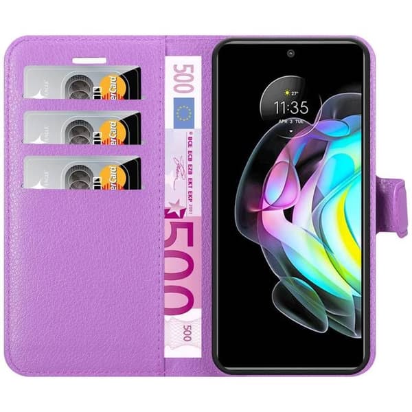 Etui för Motorola EDGE 20 i ORKIDÉ VIOLETT Violett