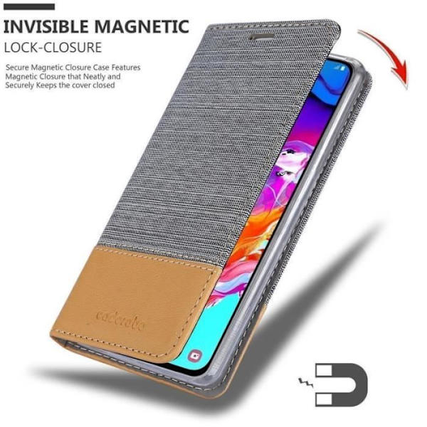 Cadorabo Fodral till Samsung Galaxy A70 i LJUSGRÅBRUNT