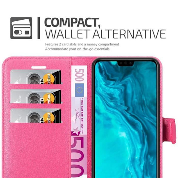Etui för Honor 9X LITE - CADORABO - ROSA BONBON - Konstläder - Magnetstängning - Ställfunktion GODISROSA
