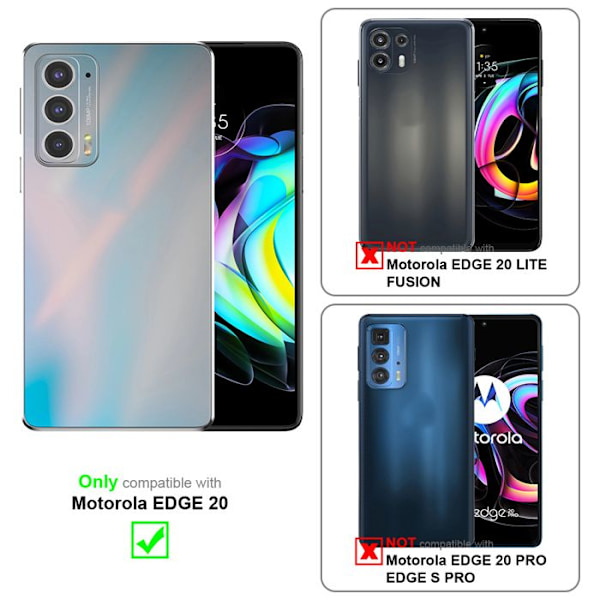 Skyddshölje för Motorola EDGE 20 Blå Blommig Plånboksfodral Täcka Skydd Blommig Portfölj Wallet Blå