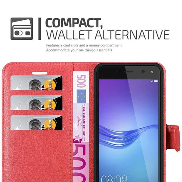 Fodral för Huawei Y5 2017 / Y6 2017 i KIRSCHRÖD Röd